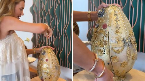 Ana Paula mostra ovo de Páscoa gigante de luxo