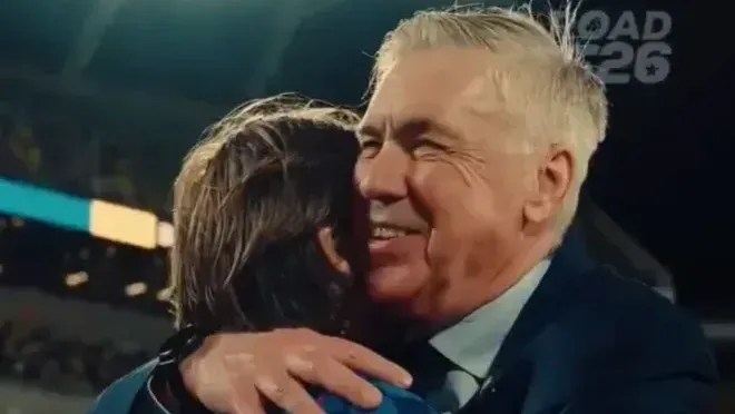 Ancelotti brincou com Modric após vitória do Brasil sobre a Croácia