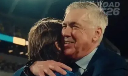 Ancelotti brincou com Modric após vitória do Brasil sobre a Croácia