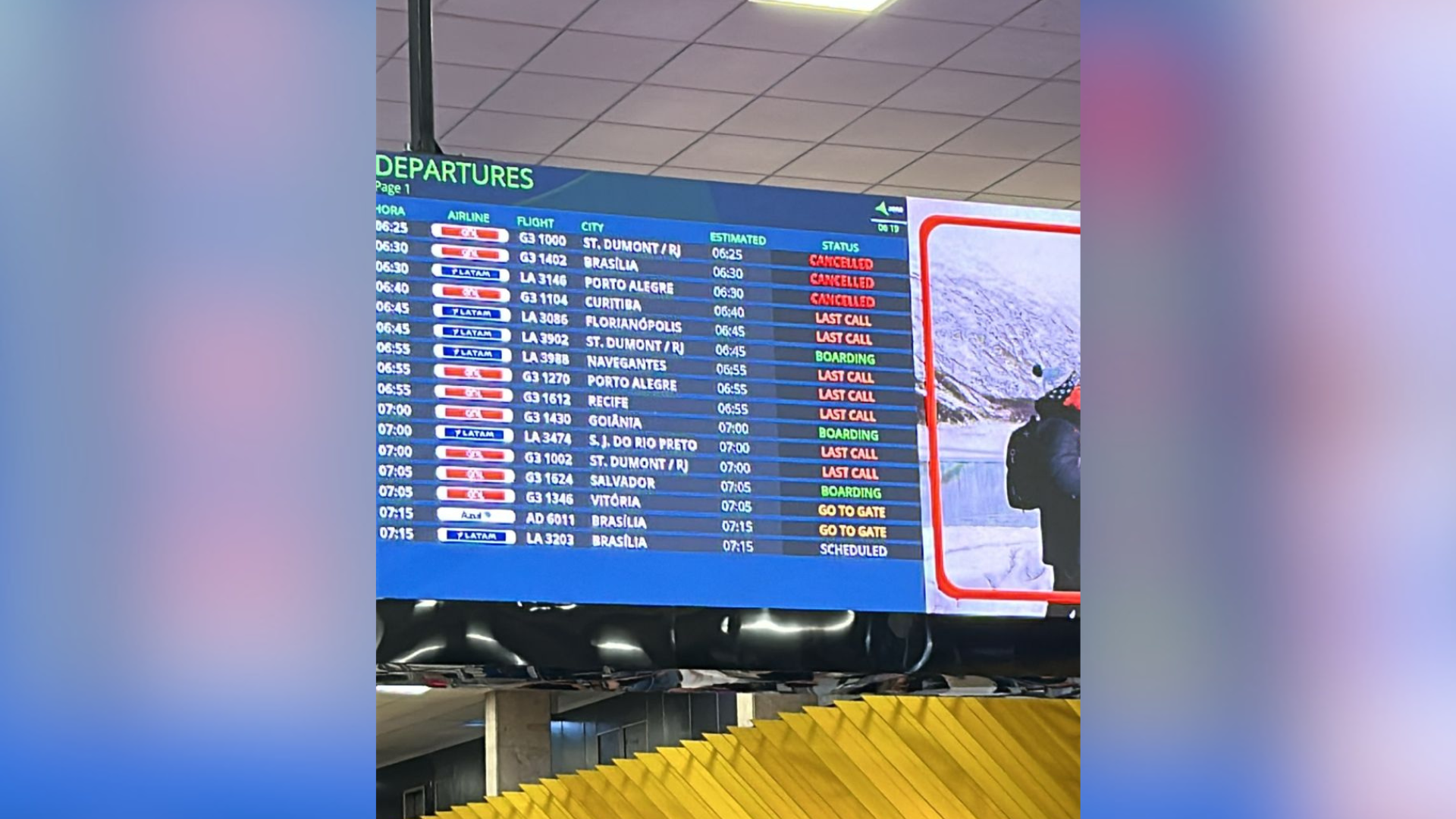 Companhias informam que estão auxiliando passageiros impactados. • CNN Brasil