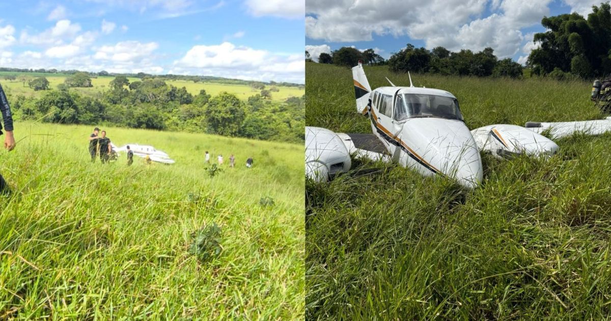 Aeronave faz pouso de emergência em Goiás; três ficaram feridos