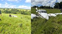 Aeronave faz pouso de emergência em Goiás; três ficaram feridos