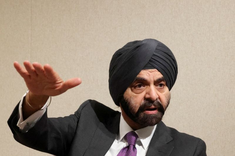 Presidente do Banco Mundial, Ajay Banga, durante entrevista à Reuters em 4 de fevereiro de 2026