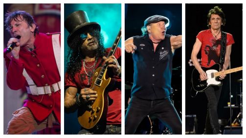 Nenhum desses músicos é da formação original da banda: Bruce Dickinson (Iron Maiden), Slash (Guns N´Roses), Brian Johnson (AC/DC) e Ronnie Wood (Rolling Stones)