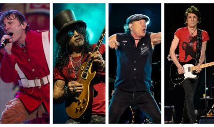Nenhum desses músicos é da formação original da banda: Bruce Dickinson (Iron Maiden), Slash (Guns N´Roses), Brian Johnson (AC/DC) e Ronnie Wood (Rolling Stones)