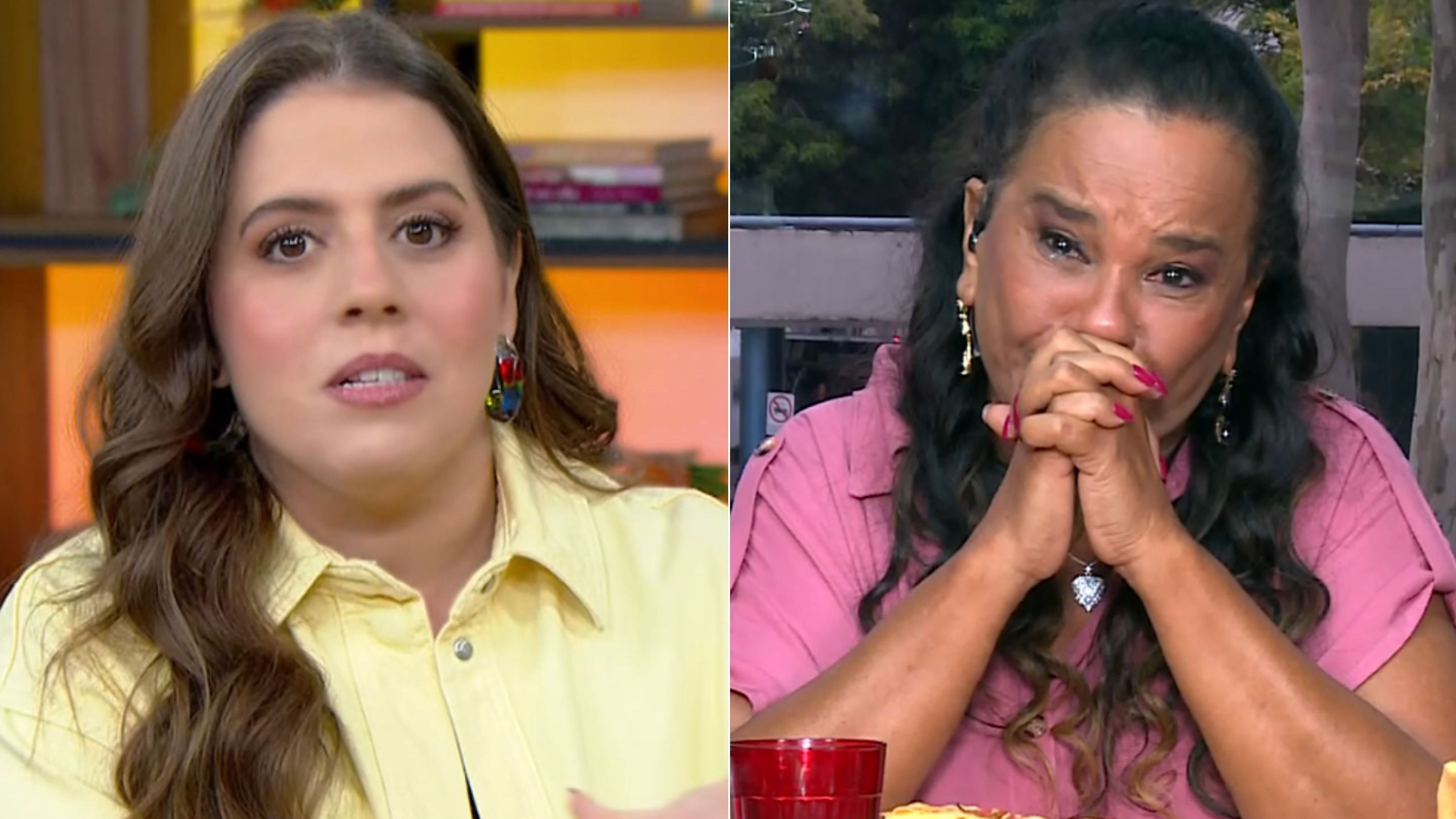Solange Couto pede perdão a Tati Machado • Reprodução/Globoplay