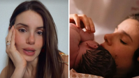 "Xerox do Kleber": Camila Queiroz comenta primeiras fotos públicas da filha