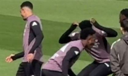 Imagem de destaque do post: Veja caneta de Vini Jr. em Alexander-Arnold durante treino do Real Madrid