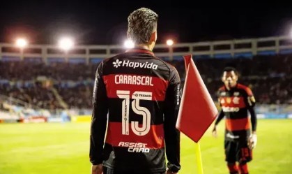Carrascal é suspenso por expulsão na Supercopa do Brasil, contra o Corinthians