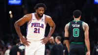 Embiid brilha, 76ers vencem Celtics e evitam eliminação nos playoffs da NBA