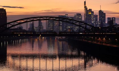 Vista de Frankfurt, Alemanha, em 25 de outubro de 2021