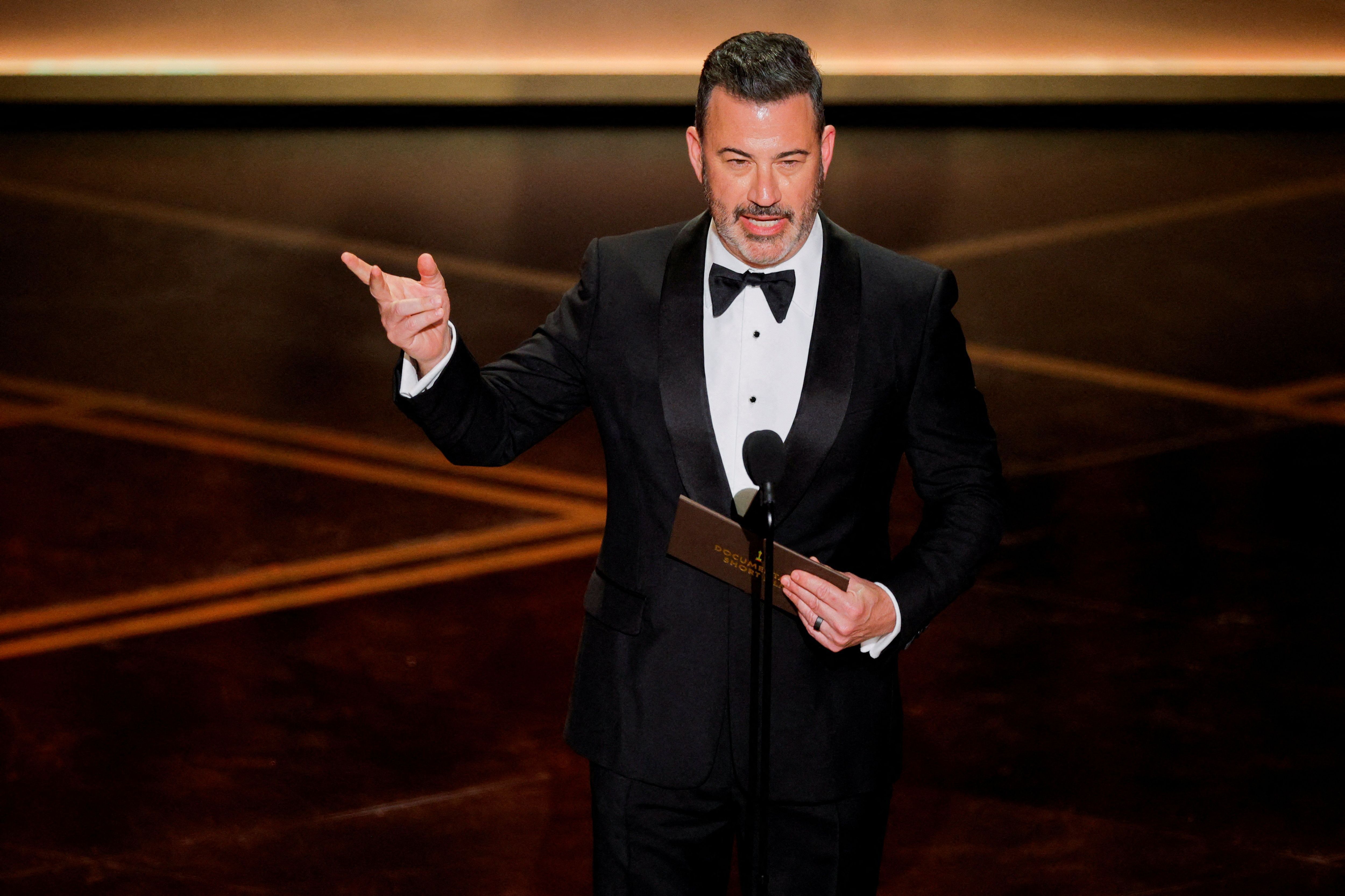 Jimmy Kimmel na cerimônia do Oscar em 15 de março de 2026