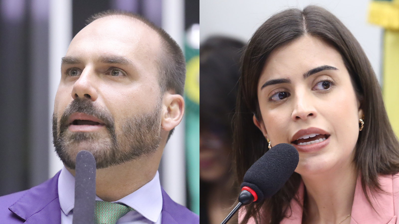 Eduardo Bolsonaro e Tabata Amaral