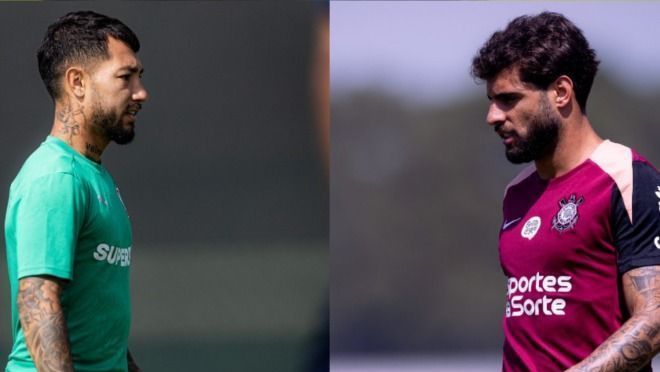 Lucho Acosta e Yuri Alberto se enfrentam nesta quarta (1º) em Fluminense x Corinthians