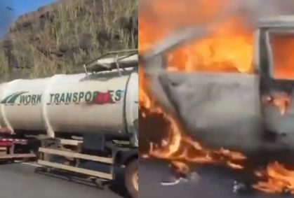 Explosão de caminhão de combustível deixa dois mortos na Dutra no RJ