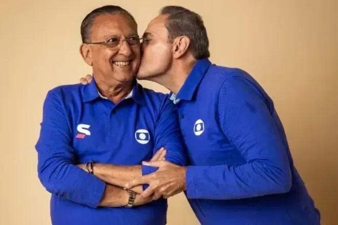 Galvão Bueno e Tiago Leifert, do SBT, desejam melhoras a Luis Roberto