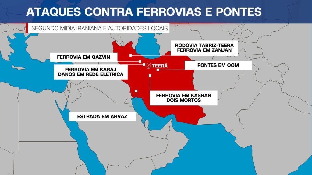 Ataques contra ferrovias e pontes no Irã em 7 de abril de 2026