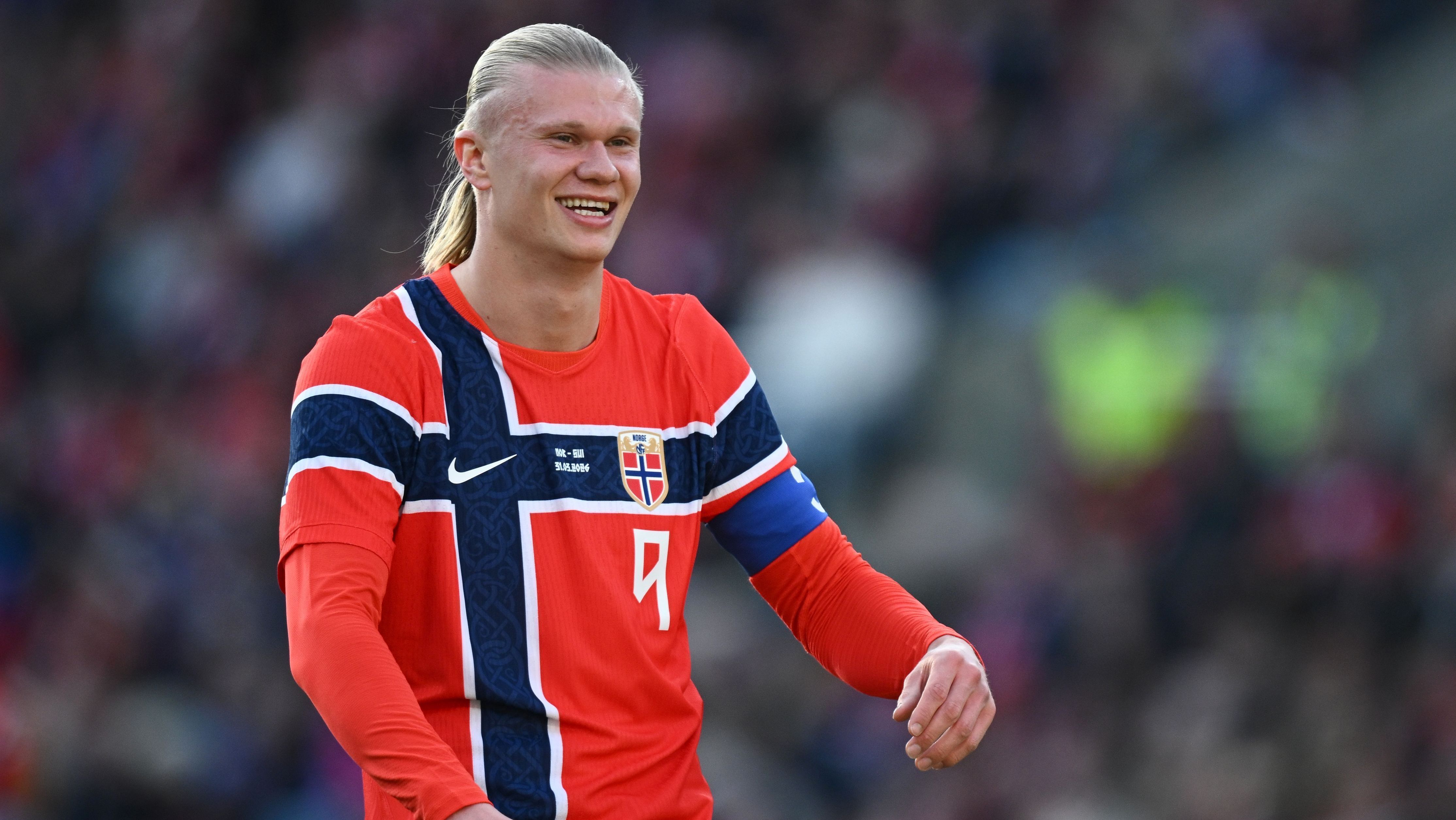 Haaland em amistoso da Noruega