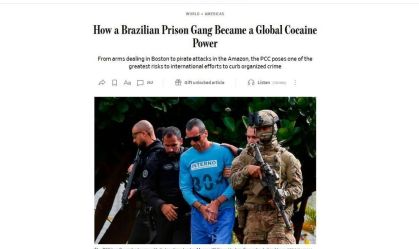 Wall Street Journal afirma que PCC representa um dos maiores riscos aos esforços internacionais para conter o crime organizado