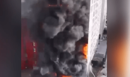 incendio-atinge-predio-na-albania