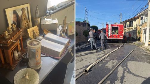 Casa dos pais de MC Gui pega fogo em São Paulo