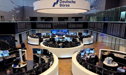 Bolsa de Frankfurt em 8 de abril de 2026