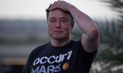 Elon Musk na base estelar da SpaceX em Brownsville, no estado norte-americano do Texas, EUA, em 25 de agosto de 2022