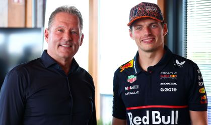 Jos e seu filho, o tetracampeão de Fórmula 1 Max Verstappen