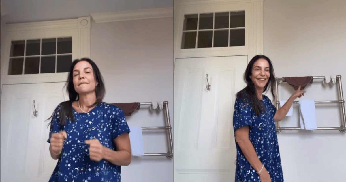 Ivete Sangalo dança em banheiro e se diverte ao perceber detalhe