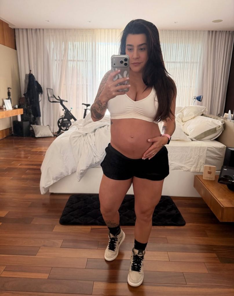 Lauana exibiu o barrigão aos 6 meses de gravidez