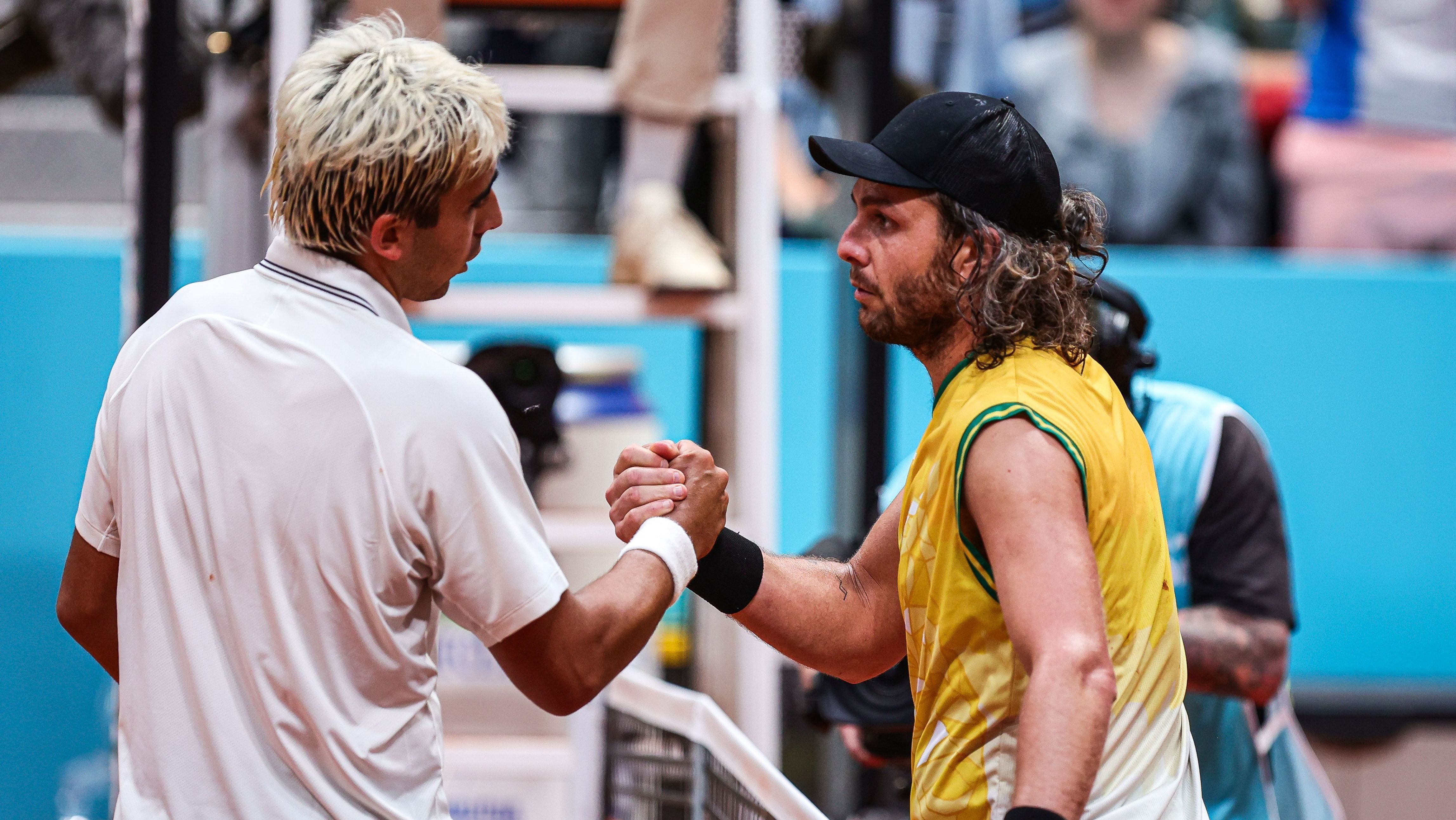 Marco Trungelli (dir.) cumprimenta Dani Mérida após derrota no Masters de Madri