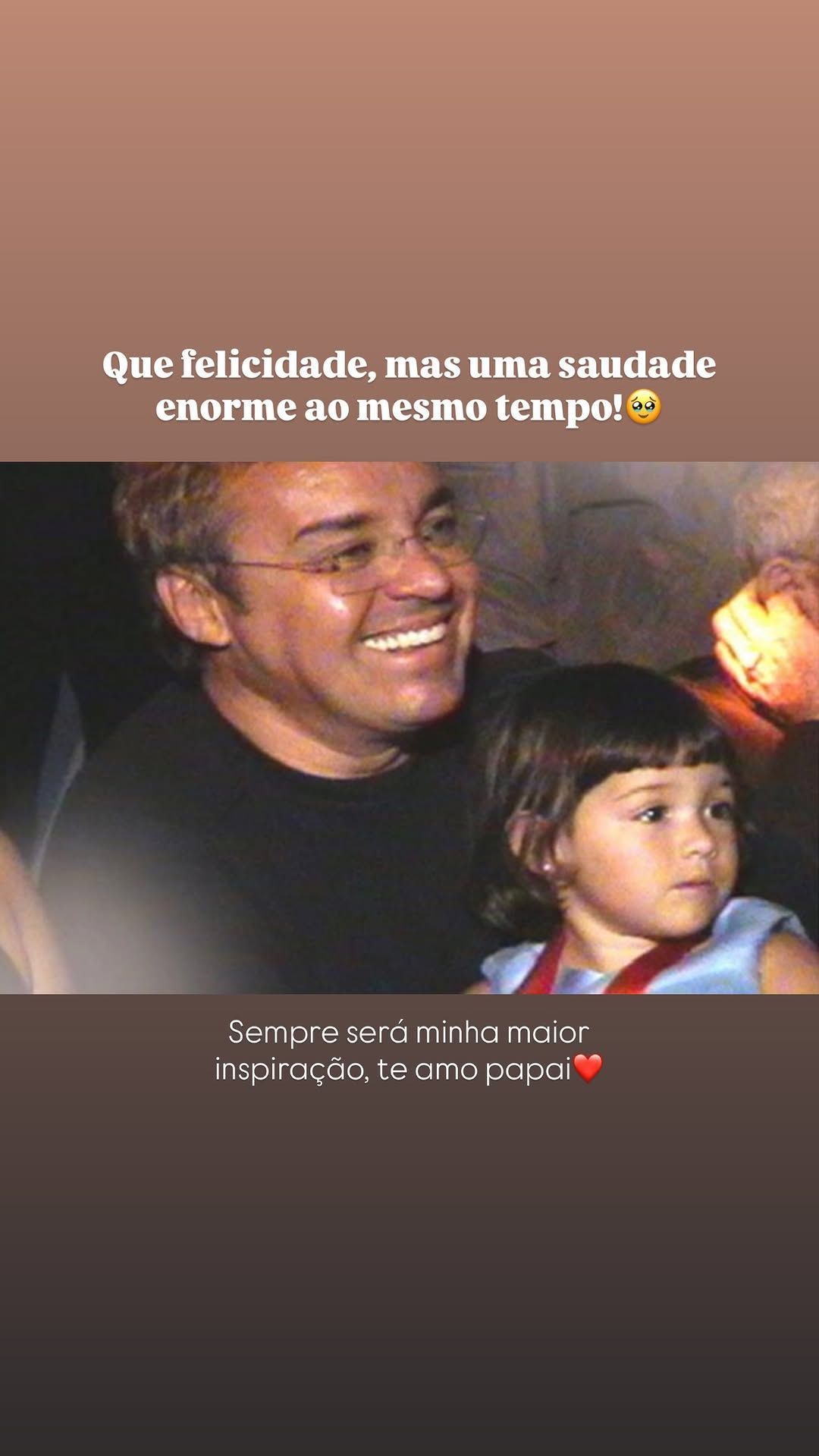 Filha de Gugu resgata fotos antigas ao lado do pai • Instagram/Marina Liberato