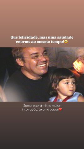 Filha de Gugu resgata fotos antigas ao lado do pai • Instagram/Marina Liberato
