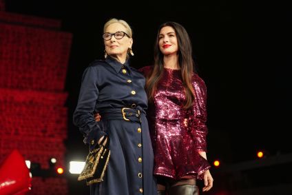 Meryl Streep e Anne Hathaway na première de "O Diabo Veste Prada 2"