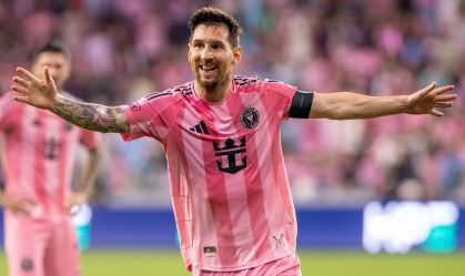 Messi comemora o primeiro gol do Inter Miami no Nu Stadium, nova casa do clube da MLS