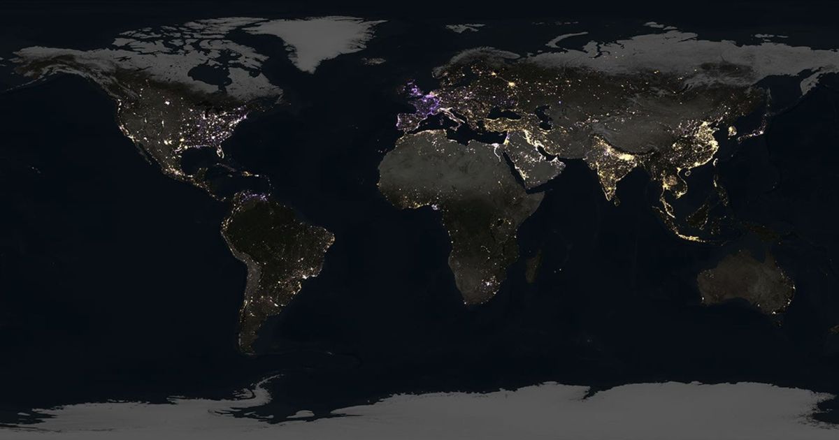 Nasa mostra como é a Terra iluminada artificialmente durante a noite
