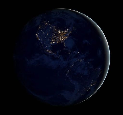 Visão noturna mostra luzes da Terra nas Américas • Nasa