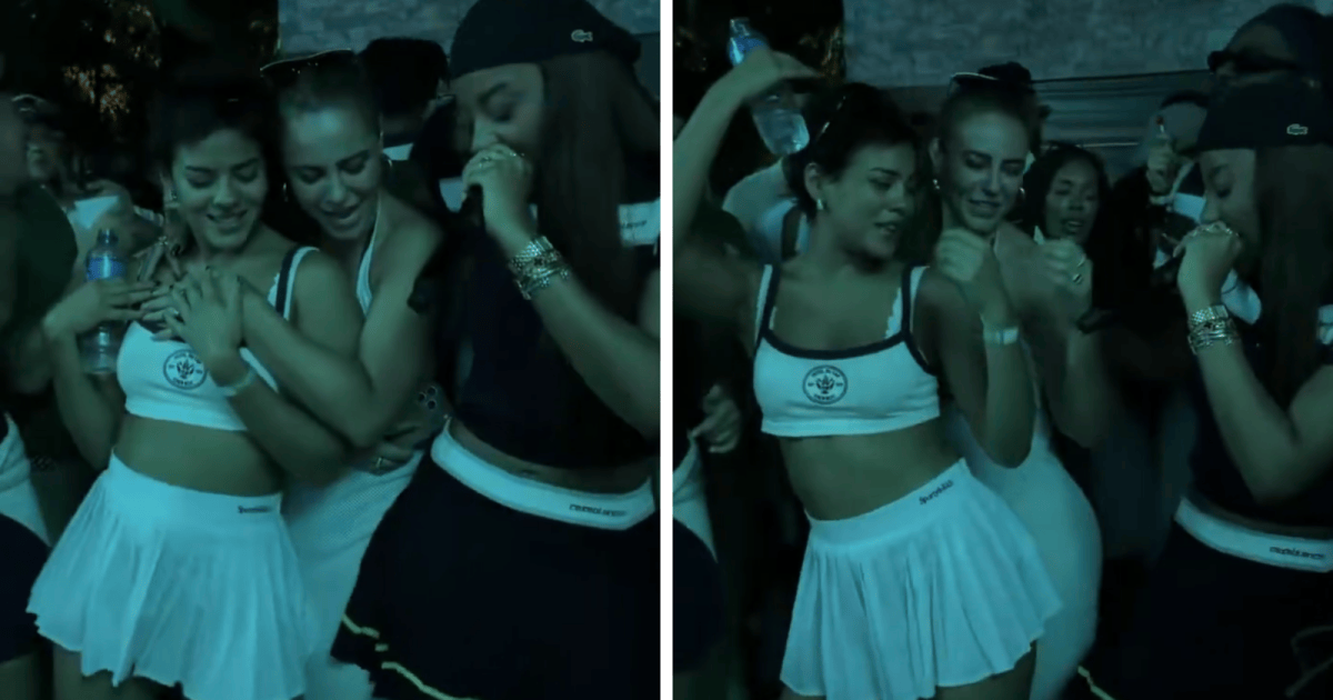 Paolla Oliveira e Bella Campos são flagradas dançando juntas em show; veja