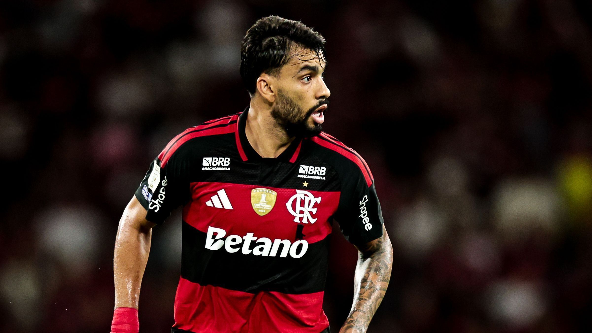 Lucas Paquetá em jogo do Flamengo