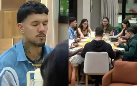 Participantes de "A Casa do Patrão" levam bronca de Boninho após iniciar refeição com oração