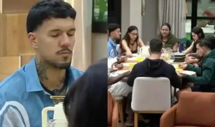 Participantes de "A Casa do Patrão" levam bronca de Boninho após iniciar refeição com oração
