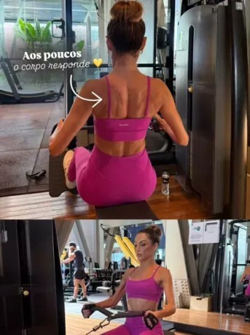 Patrícia Poeta mostrou definição nas costas graças aos exercícios físicos •