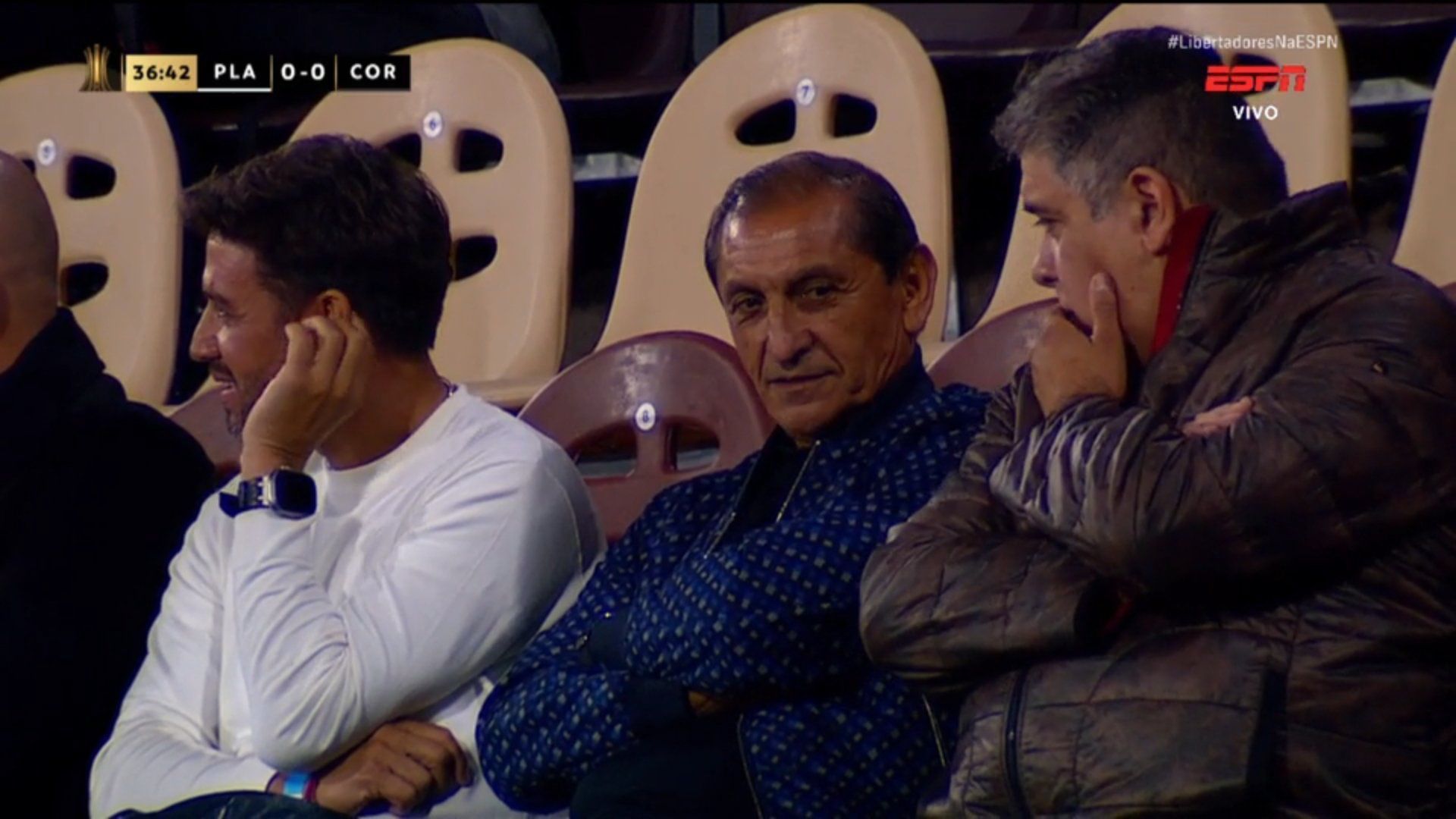 Ramón Diaz no jogo do Corinthians
