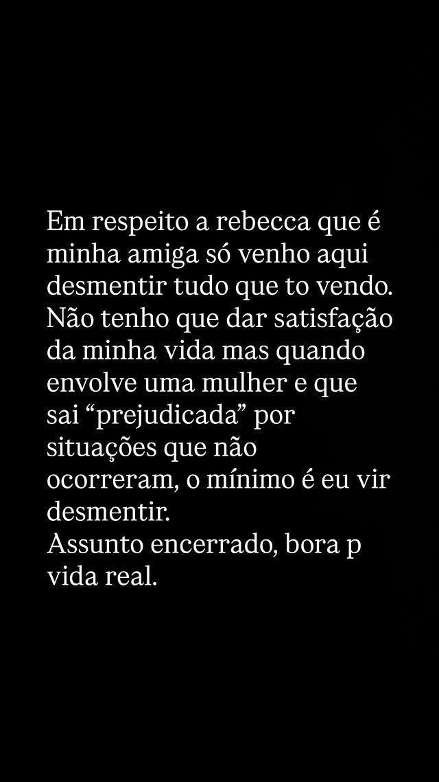 Ex-noivo de Pocah se pronuncia após boatos de affair com Rebecca • Instagram/Ronan Souza