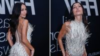 Sabrina Sato usa vestido de palha em premiação de moda brasileira