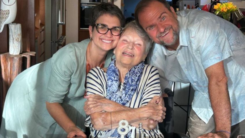 Sandra Annenberg posou com a mãe e o irmão, Daniel Annenberg • Reprodução/Instagram