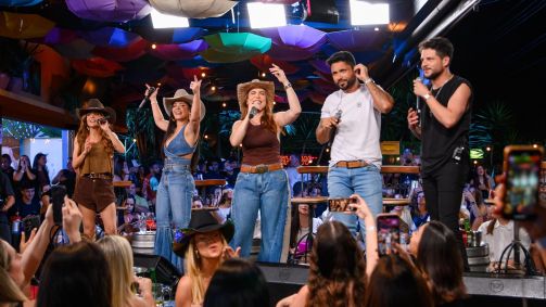 Fred & Fabrício, Maiara & Maraisa e Naiara Azevedo na gravação de "Sertanejo Série A"
