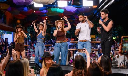 Fred & Fabrício, Maiara & Maraisa e Naiara Azevedo na gravação de "Sertanejo Série A"