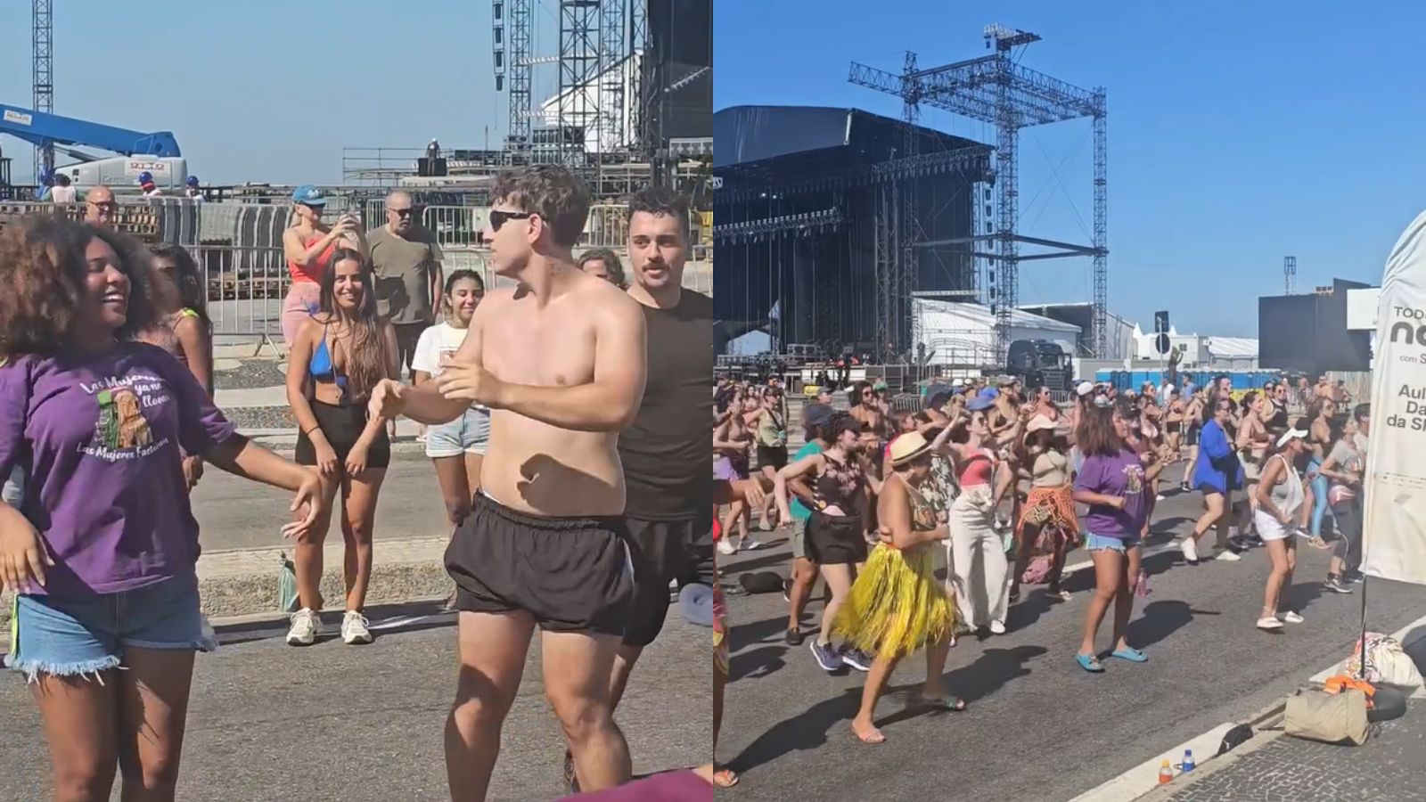 Fãs de Shakira se reúnem para aulão de dança na Praia de Copacabana