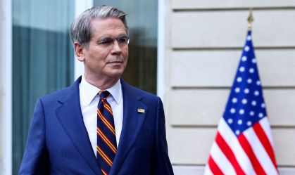 Secretário do Tesouro dos EUA, Scott Bessent, em Paris em 16 de março de 2026